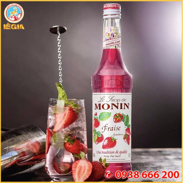 SIRO MONIN DÂU 700ML - MONIN STRAWBERRY SYRUP