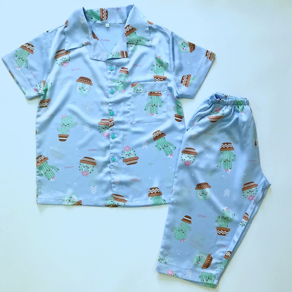 Set bộ ngủ bộ mặc nhà Pijama lửng nữ Lụa Satin mềm đẹp mát size 50-65kg - Nhiều mẫu