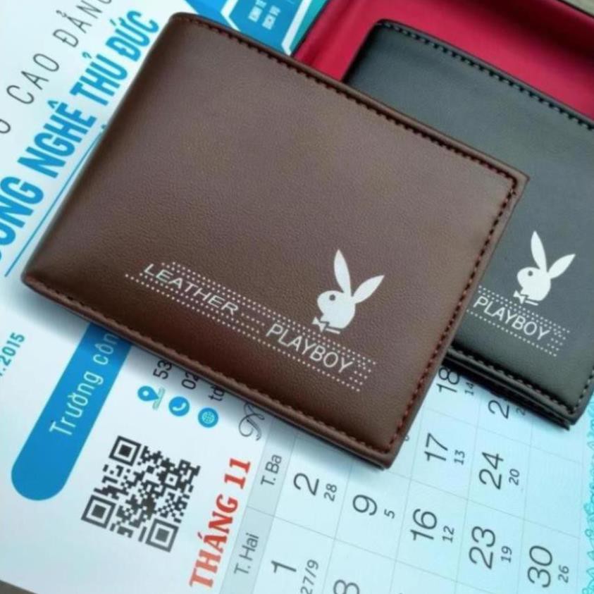 🎁Giá Dùng Thử🎁 Ví Ngang Nam Bóp Nam PlayBoy Tặng Kèm Hộp Bỏ Vừa Các Loại Giấy Tờ,Có Khóa Kéo Hiện Đại