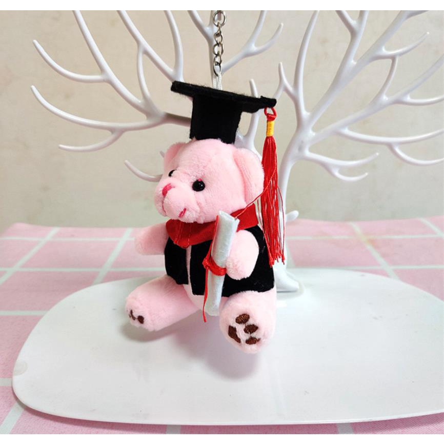 Móc Khóa Gấu Nhồi Bông 12cm Đáng Yêu