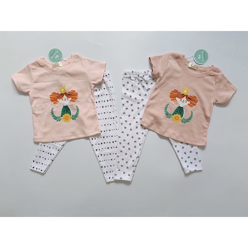 Bộ Bé Gái Miwookid Fairy Tay Ngắn Quần Dài Thun Bozip Cho Bé 8kg Đến 19kg