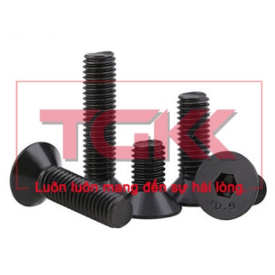 Bulong LGC đầu bằng thép đen M10