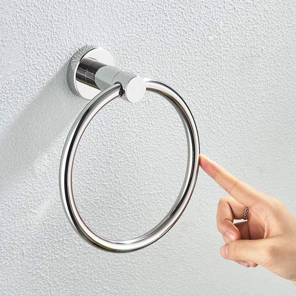 Giá Đỡ Khăn Tắm / Đồ Dùng Nhà Bếp Hình Tròn Gắn Tường Tiện Dụng