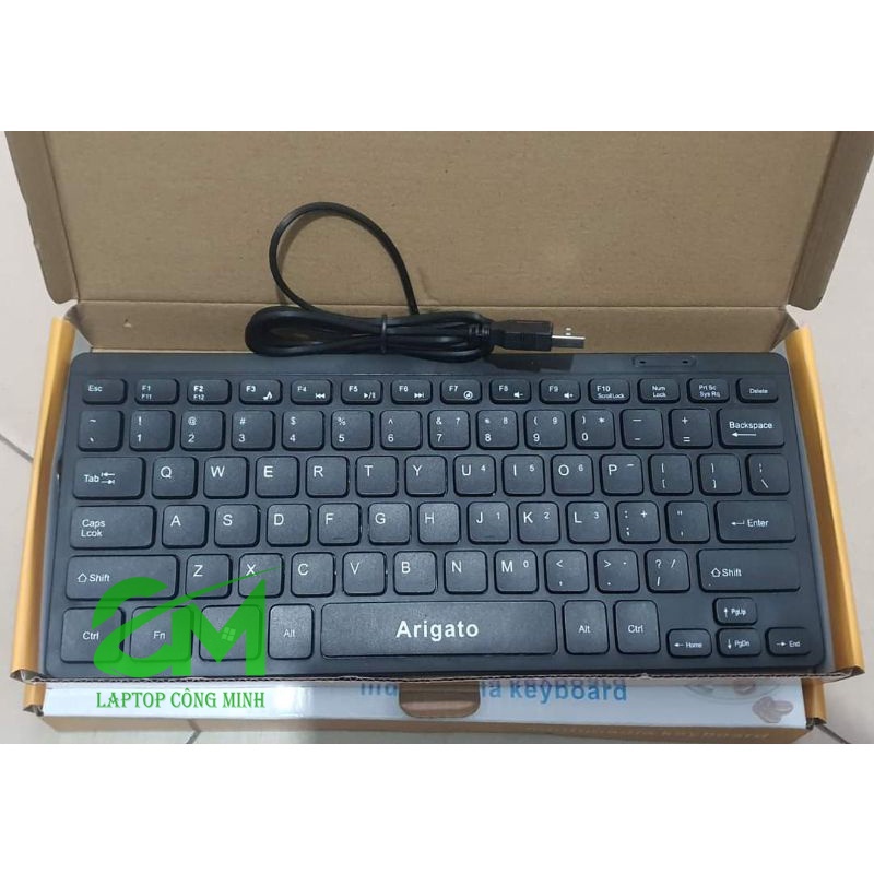 Bàn phím Mini có dây Arigato Tika cổng USB Dùng Cho Laptop - Macbook - PC