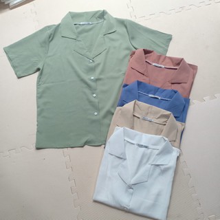 áo sơ mi công sở lụa đũi cổ Vest FREESHIP