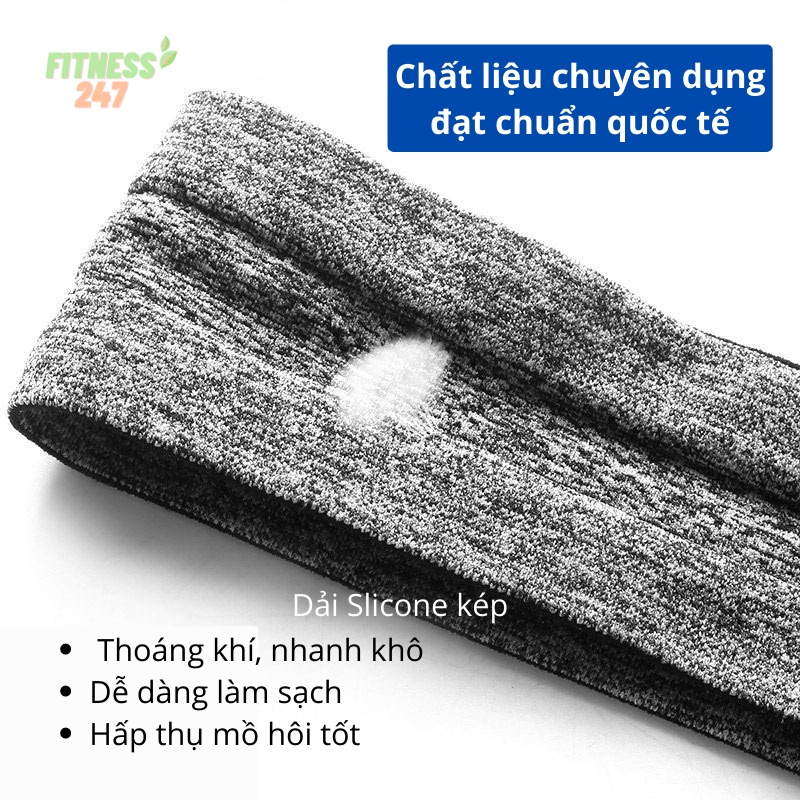 Băng Đô Thể Thao Headband Thời Trang, Co Giãn Thấm Hút Mồ Hôi Chống Trượt Tập Yoga, Gym Nam Nữ