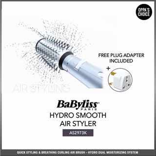 Lượt sấy tạo kiểu, xoay tự đỗng babyliss hydro smooth air brush 50mm rotating brush as2973k