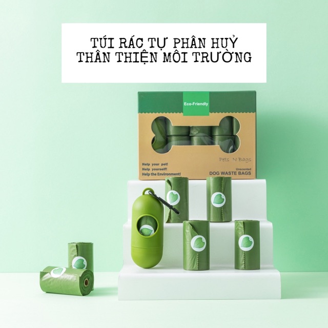 Túi đựng tự phân huỷ an toàn thân thiện với môi trường, làm từ bột lá ngô