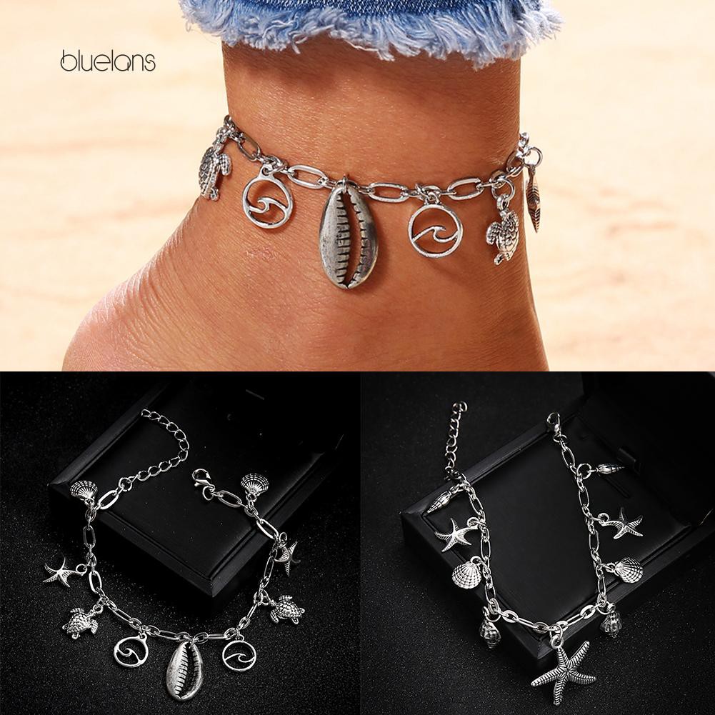 Lắc chân thời trang trang trí mặt hình các sinh vật biển cá tính cho nữ | BigBuy360 - bigbuy360.vn