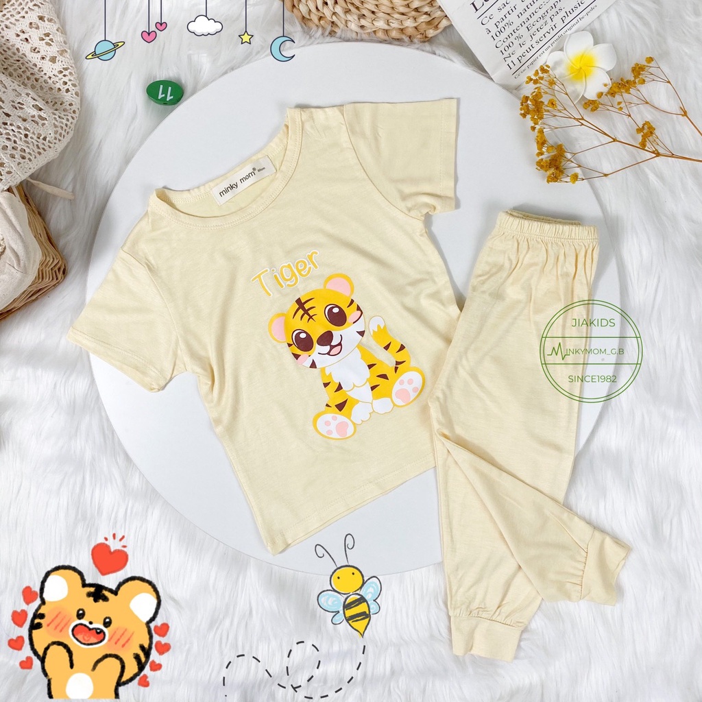 [SZ ĐẠI] Bộ Dài Tay Cho Bé Trai, Bé Gái Minky Mom Vải Thun Lạnh Gấu Panda, Đồ Bộ Cho Bé Mặc Nhà Thu Đông MKMTD2207