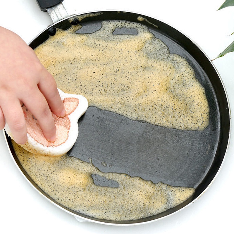 Mút Rửa Chén Bằng Bột Gỗ Chống Dính Dầu Đa Năng Họa Tiết Hoạt Hình Dễ Thương
