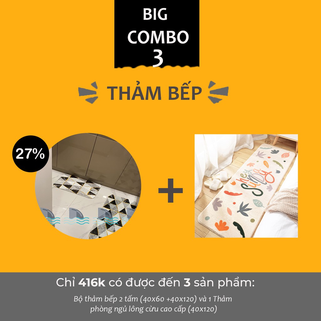 Thảm bếp chùi chân/bộ thảm bếp dài lau chân chống trượt