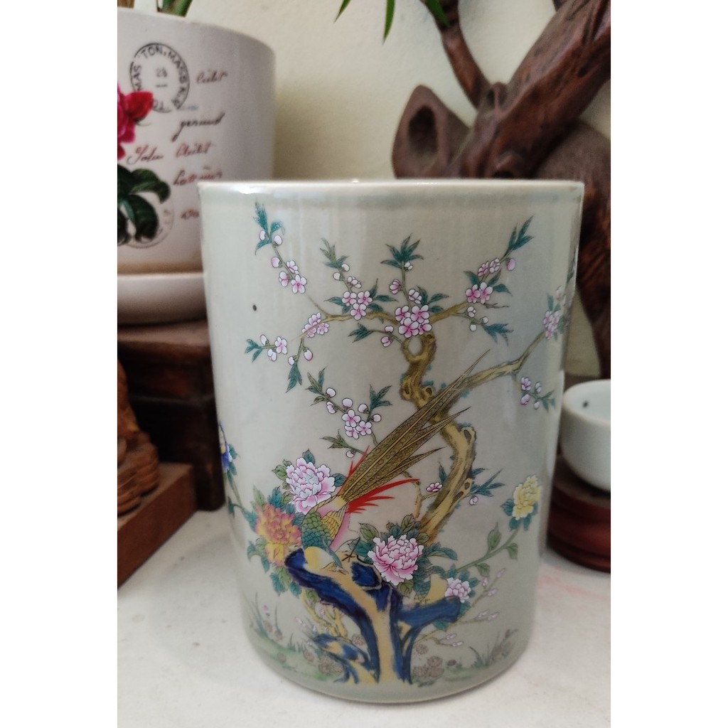 Ống Đựng Bút Bằng Sứ Kiểu Dáng Cổ Điển