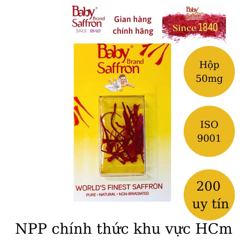 Baby Saffron chính hãng - nhụy hoa nghệ tây Ấn Độ chính hãng 50mg