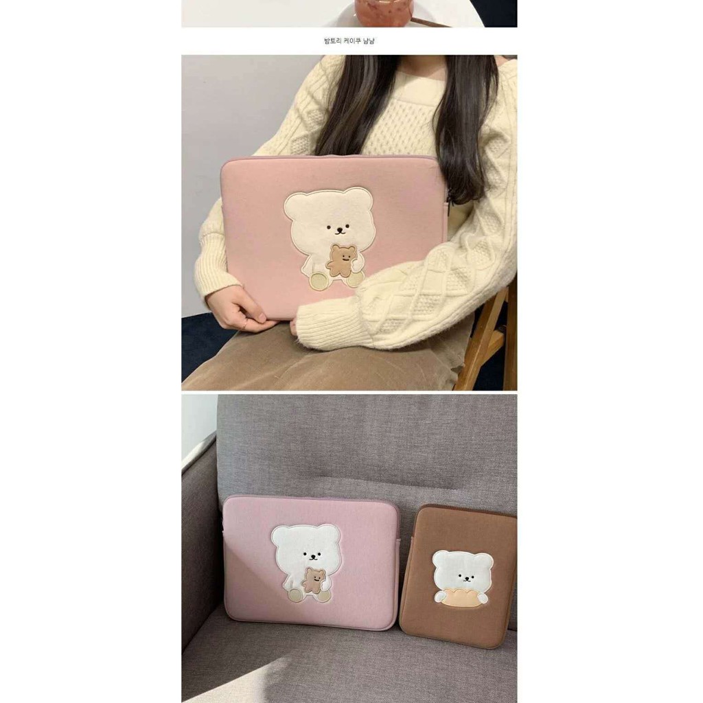 Túi đựng Laptop kích thước 13.3 13 12 11 10.5 10.2 inch phong cách Hàn Quốc dễ thương xinh xắn