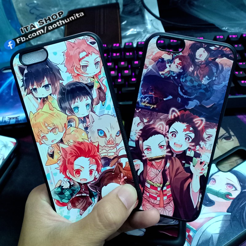 Ốp lưng điện thoại Tanjirou & Nezuko - Kimetsu no yaiba - Ốp lưng Anime cho các máy ( Iphone, Oppo, Samsung, Vivo)