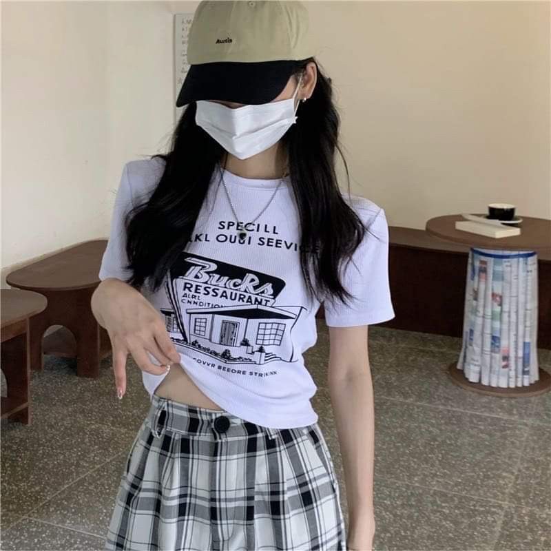 Áo croptop ngôi nhà KA12