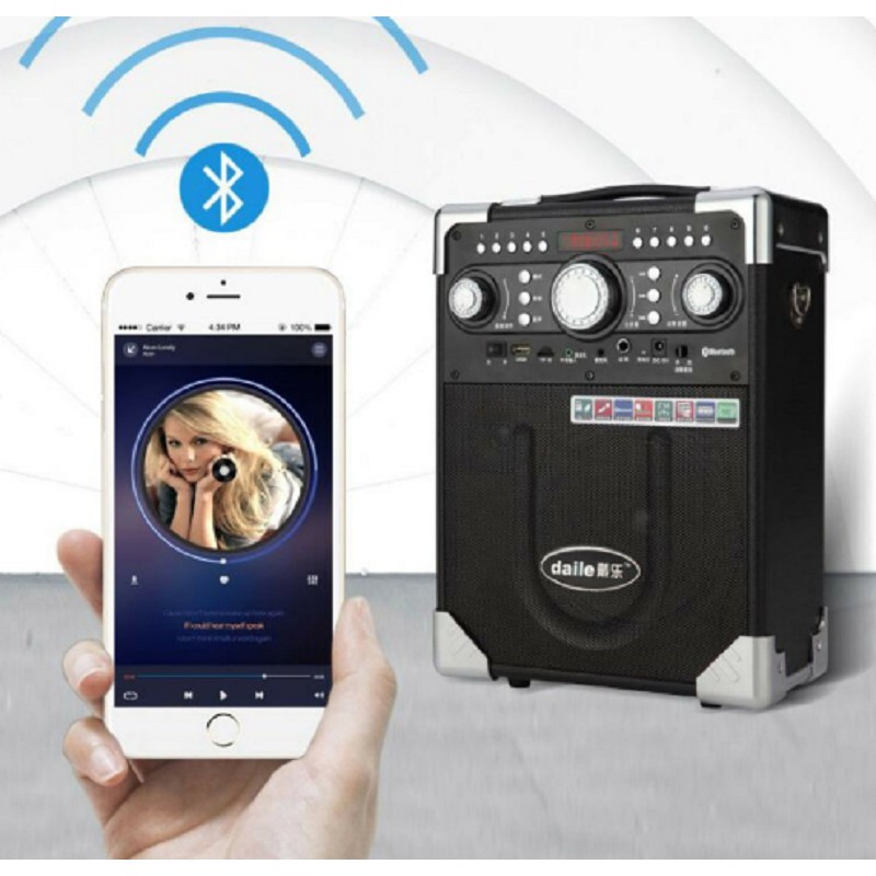 Loa bluetooth karaoke Daile S8 - Daile Q78 + micro không dây