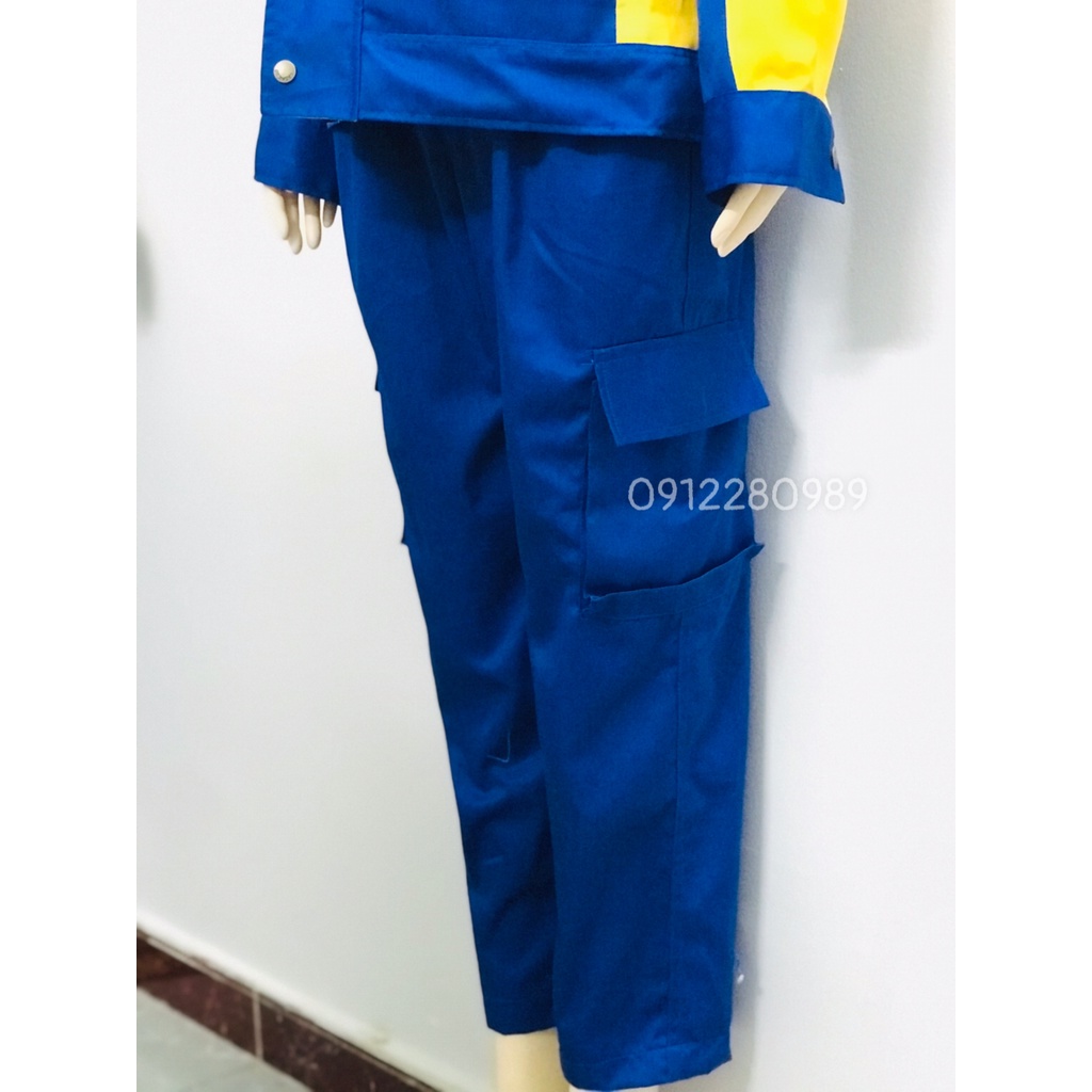 Đồ kỹ sư túi hộp -  Quần áo bảo hộ lao động cao cấp chất kaki Hàn Quốc dày dặn _ Hình chụp thật