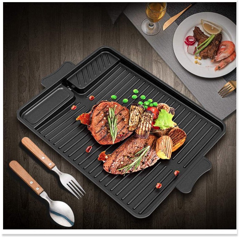 🆕 Chảo nướng bếp Ga Korean BBQ Grill Pan Meat Grill Barbeque Grill Limited