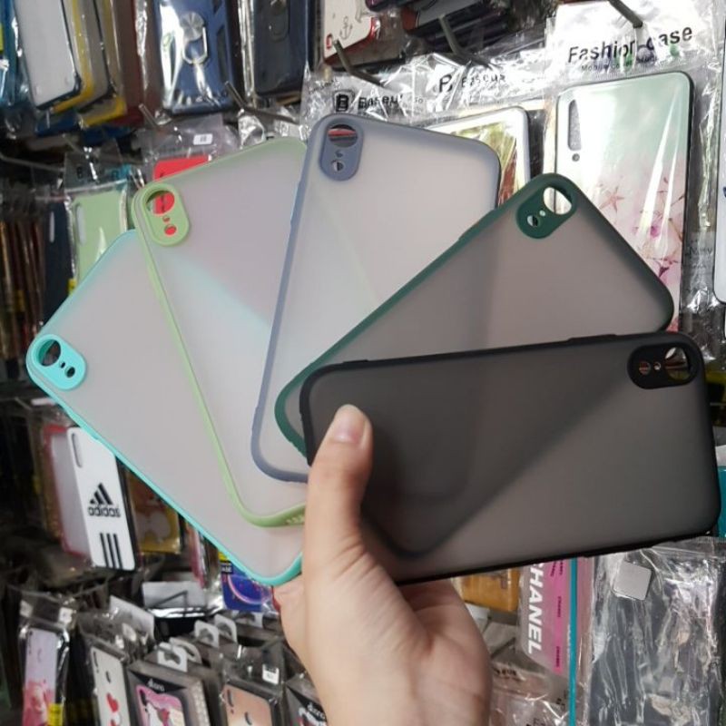 IPHONE XR - Ốp lưng nhựa nhám viền dẻo màu