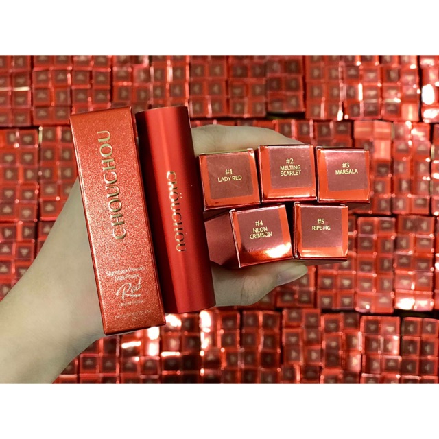 SON MỊN CHOUCHOU SIGNATURE PREMIER MATT ROUGE RED LIMITED EDITION