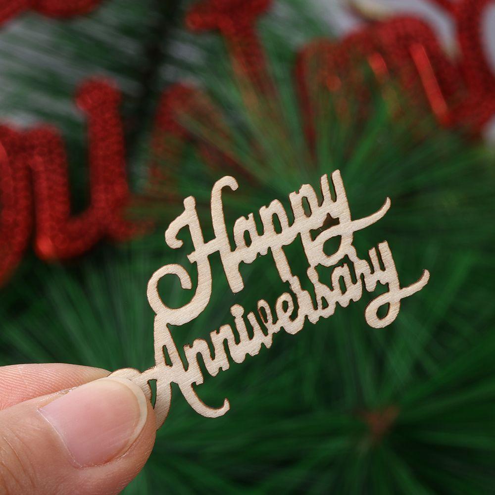 ESPO Bộ 15 Miếng Gỗ Trang Trí Nhà Cửa In Chữ Cut Laser