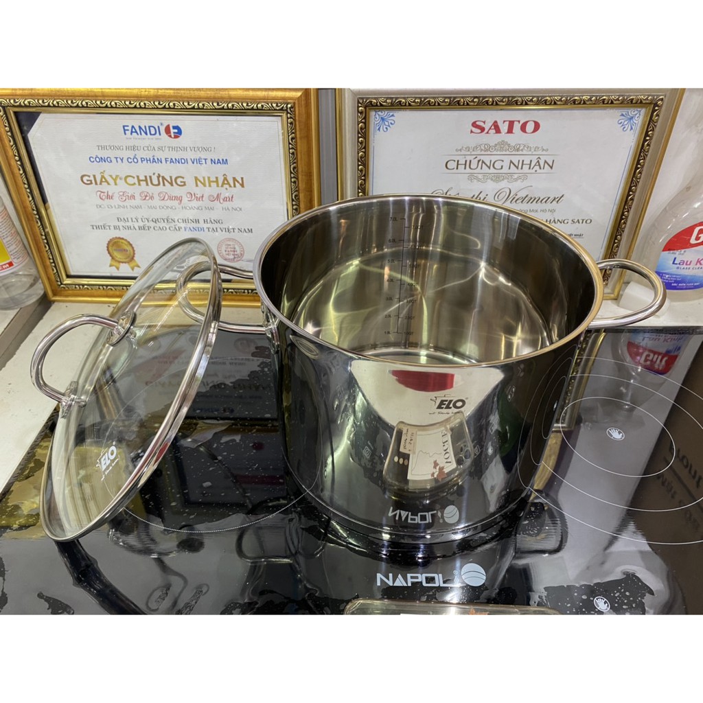 Nồi luộc gà inox 304 Elo Profi Cristal 24cm