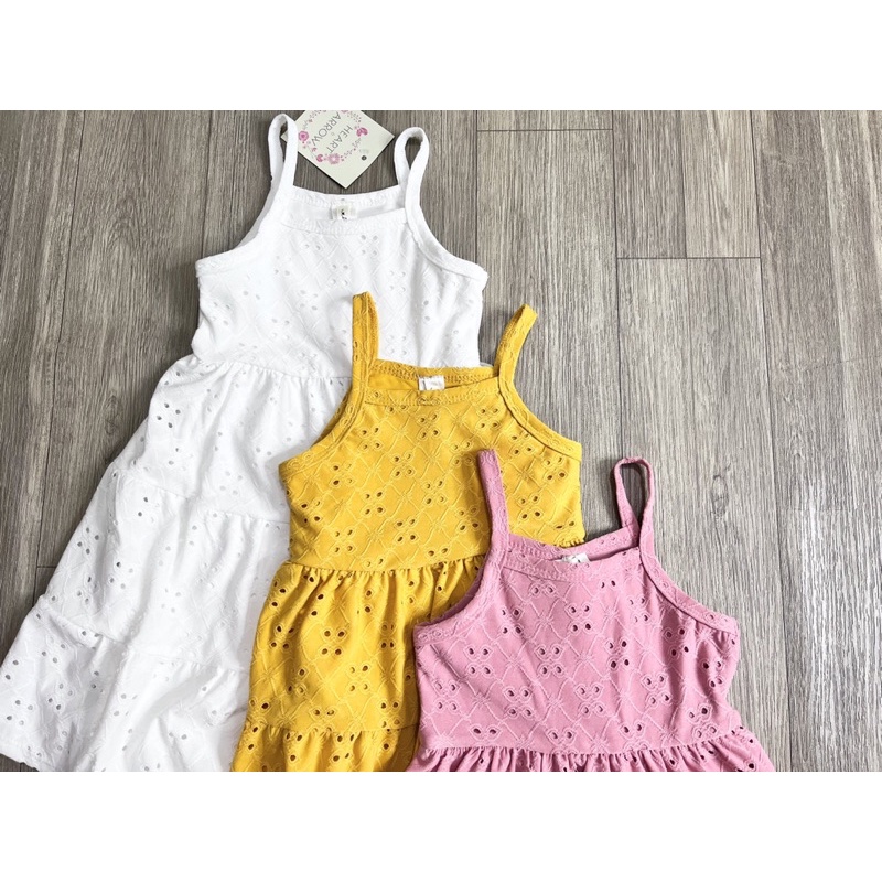 Váy maxi bé gái xuất dư xịn, ren 2 dây chất vải mát size 4-6t