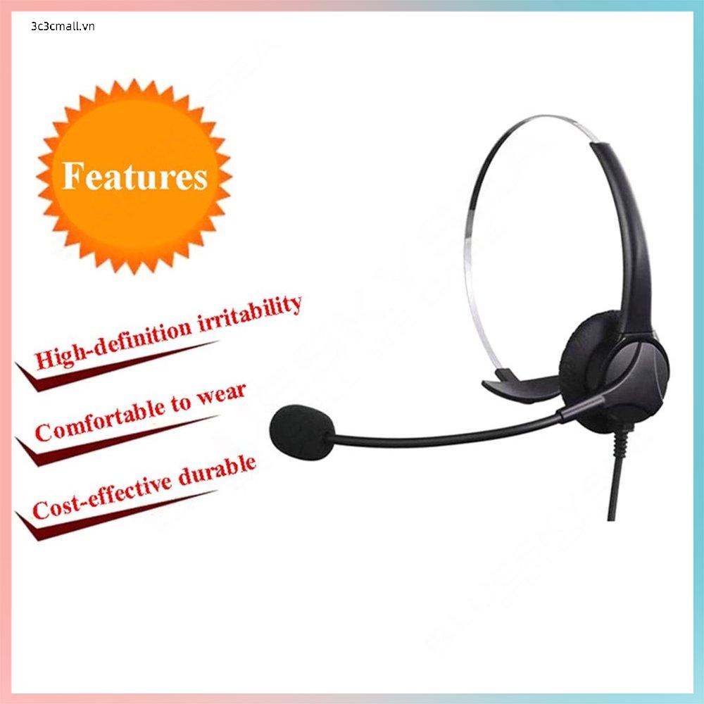 USB Headset with Microphone Rotatable Adjustable Noise Canceling Earphone Call Center Headset Earphone for PC Laptop