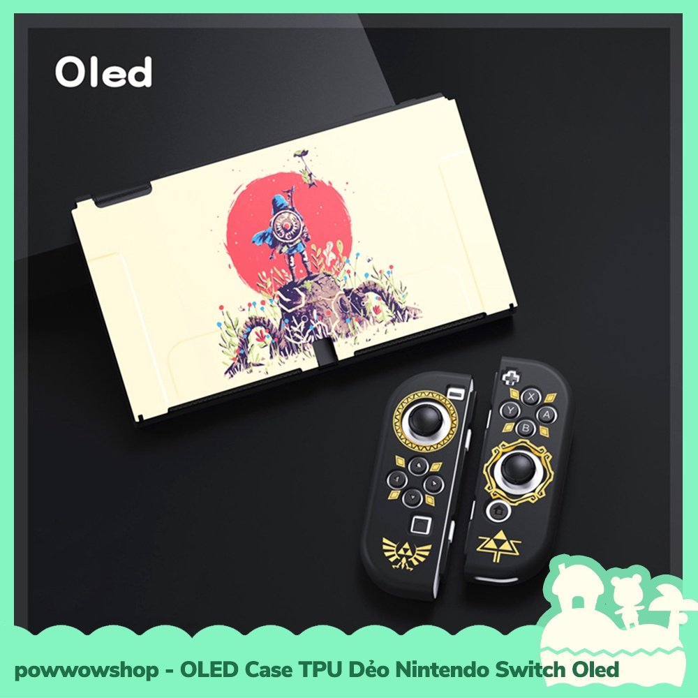 [Sẵn VN - Hỏa Tốc] OLED Phụ Kiện Case Ốp TPU Dẻo Cho Máy Game Nintendo Switch OLED Anime Manga Zelda Kirby