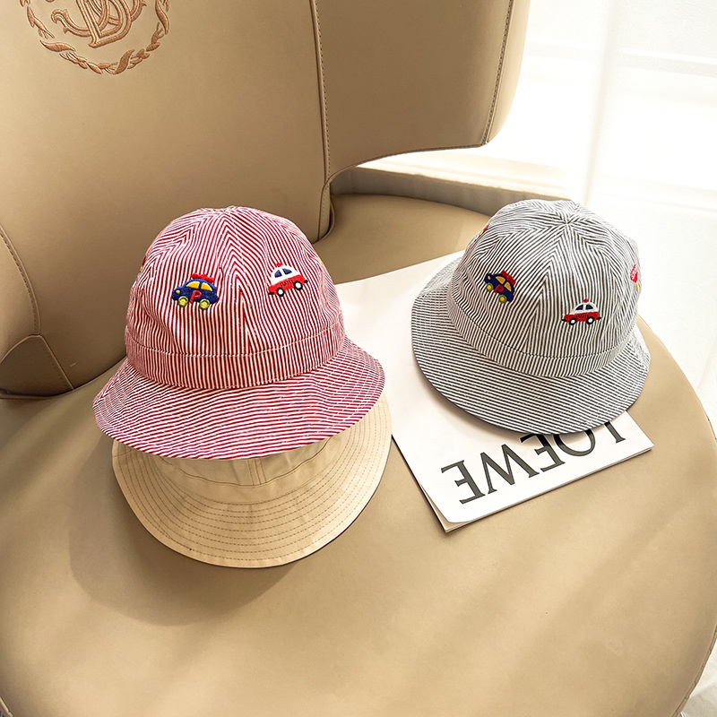 Nón Tai Bèo Mỏng Họa Tiết Sọc Caro Thời Trang Cho Bé