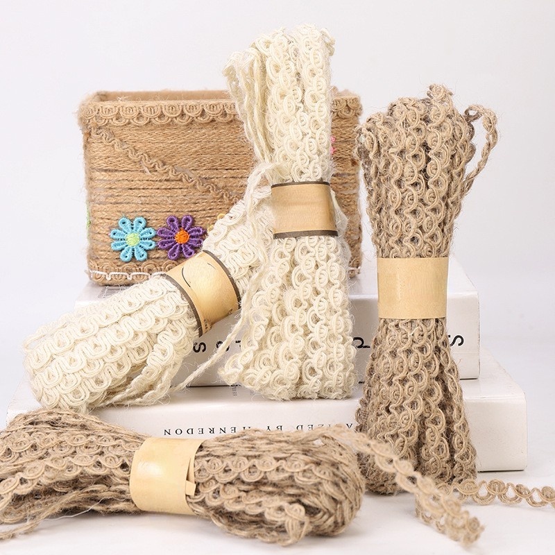 Dây thừng gai nhiều hoạ tiết, phụ kiện trang trí, gói quà, handmade(GIÁ:M)