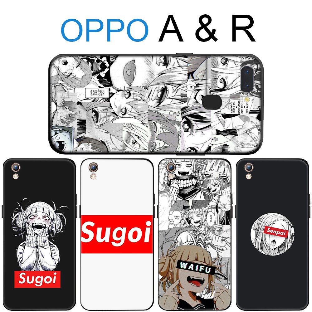 Ốp lưng điện thoại Silicone mềm cho OPPO F11 A9 R9 R9S F1 Plus R15 R17 Pro A1K A5 2020 hình Waifu Ahegao Sugoi Anime