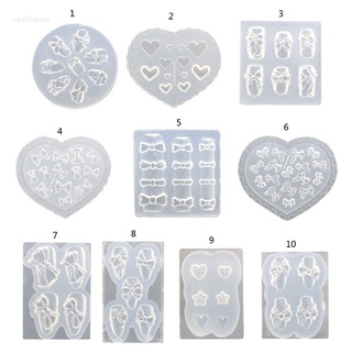 Khuôn silicone làm phụ kiện trang trí móng tay trang sức epoxy resin pha lê DIY thủ công