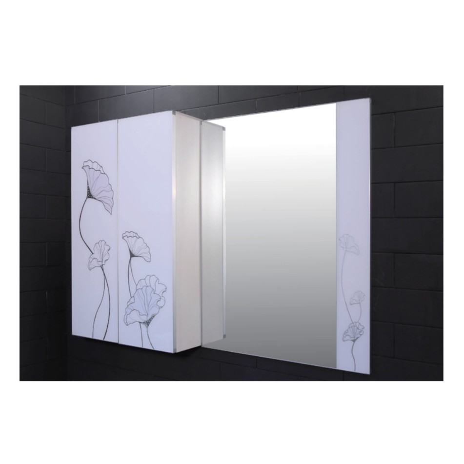 Tủ Gương Treo Phòng Tắm Cao Cấp Hàn Quốc- NEMO - Flower Mirror Cabinet