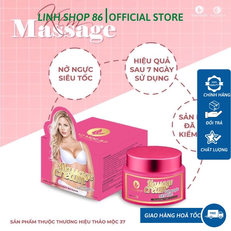 Kem nở ngực siêu tốc tăng vòng 1 hiệu quả Thảo Mộc 37 chính hãng