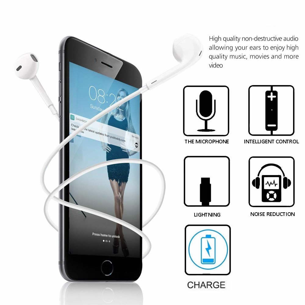 Tai nghe Bluetooth thể thao 2 trong 1 có mic cho iPhone 8 7 6s Plus | BigBuy360 - bigbuy360.vn