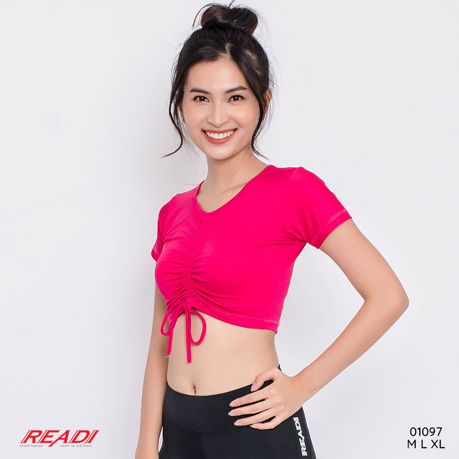 Áo tập gym yoga nữ dáng croptop tay ngắn READI - 01097