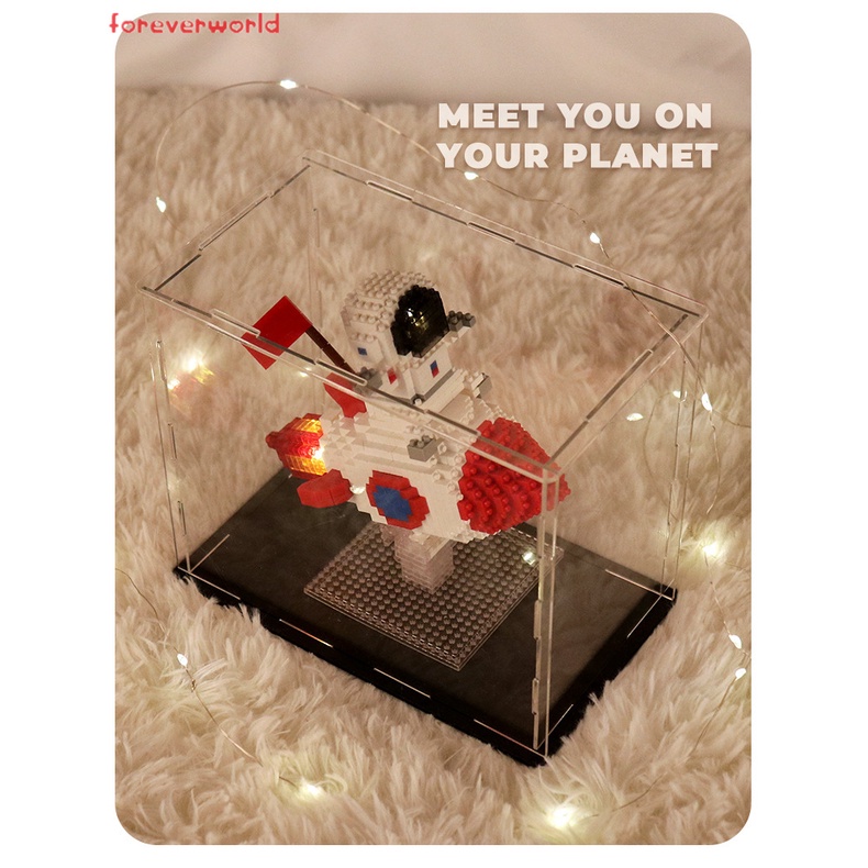 Bộ đồ chơi xếp hình phi hành gia có đèn LED phát sáng