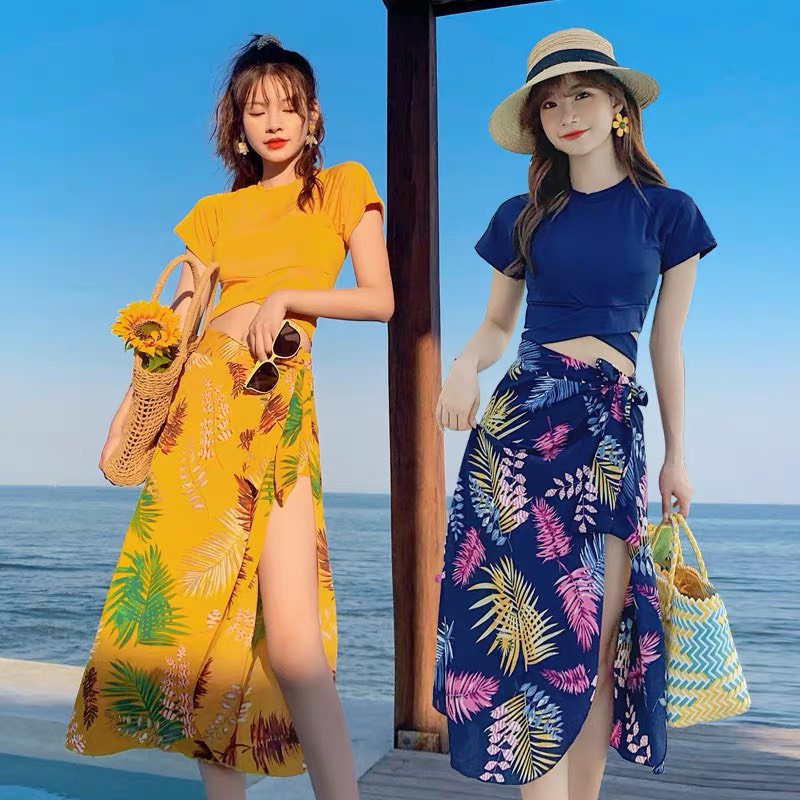 Set BIKINI 2 mảnh kèm khăn màu sắc siêu bắt mắt mùa hè mã 9175 [có sẵn]