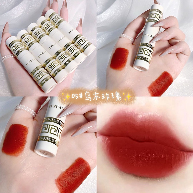 [Hàng mới về] Son Kem Lì Mịn Mượt Như Nhung Không Dễ Phai Màu Phong Cách Trung Hoa | BigBuy360 - bigbuy360.vn