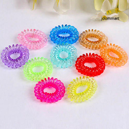 (Hàng Mới Về) Set 10 Dây Cột Tóc Co Giãn Thiết Kế Đơn Giản Cho Nữ