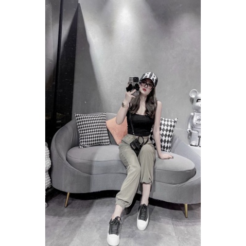 quần bom nữ[9066]   dáng rộng thụng cạp chun nưng cao vải tăm lạnh bo gấu mã