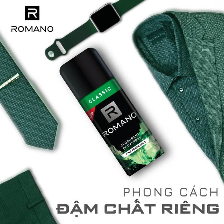 [GIFT] Xịt khử mùi toàn thân Romano Classic 150ml