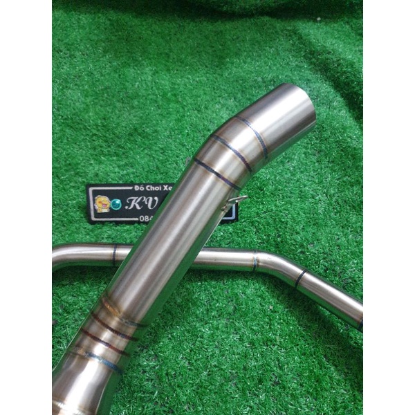 cổ pô 2 khúc TFX - R15V2 inox 304 bầu tổ ong