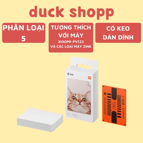 Giấy in ảnh Xiaomi CANON pv123 ZINK cho máy in ảnh bỏ túi - Giấy in ảnh cho máy in ảnh bỏ túi