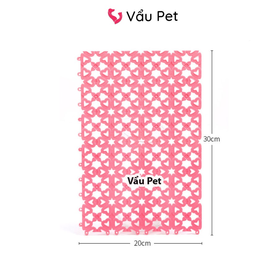 Tấm Lót Chuồng Chó Mèo - Lót Sàn Nhựa, Lót Chỗ Đi Vệ Sinh Cho Chó Mèo Thú Cưng Vẩu Pet Shop