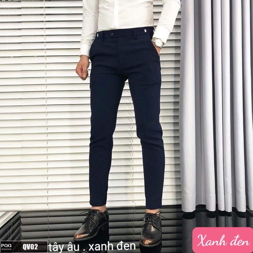 Quần tây âu nam cao cấp kiểu dáng hàn quốc chất kiệu kate co dãn nhẹ - quần tây nam công sở học sinh phom chuẩn HAVADO13