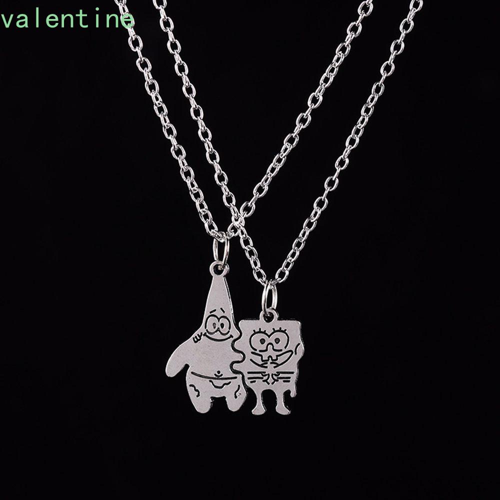 Vòng cổ Thép Mặt Hình SpongeBob Thời Trang Hip Hop Valentine 3 Dành Cho Bạn Thân